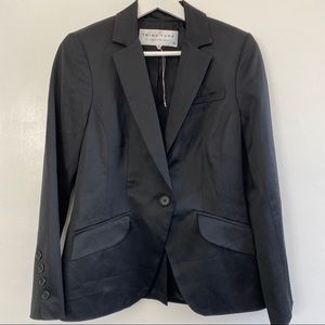Trina Turk Black Blazer Jacket satin sheen​